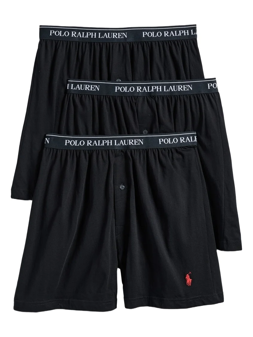 Polo Ralph Lauren Underwear Classic Fit Knit Boxers 3 Pack