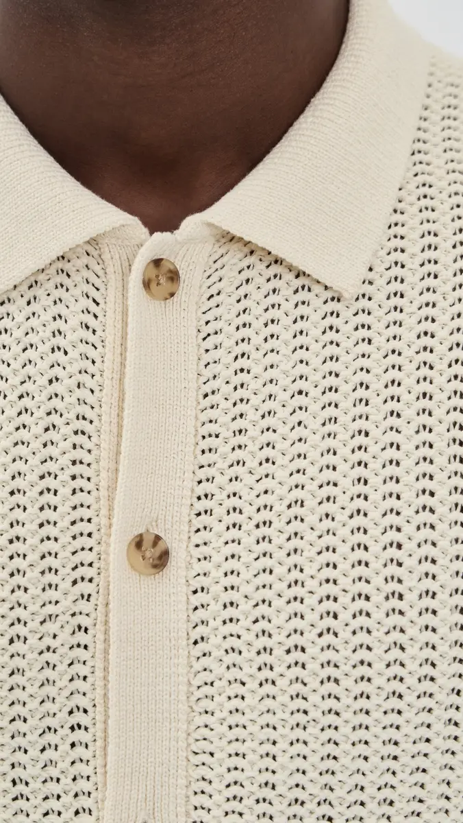 Vince Crochet Short Sleeve Button Down Shirt Bone | Thumbnail 6 Vince Crochet Short Sleeve Button Down Shirt Bone | Thumbnail 6