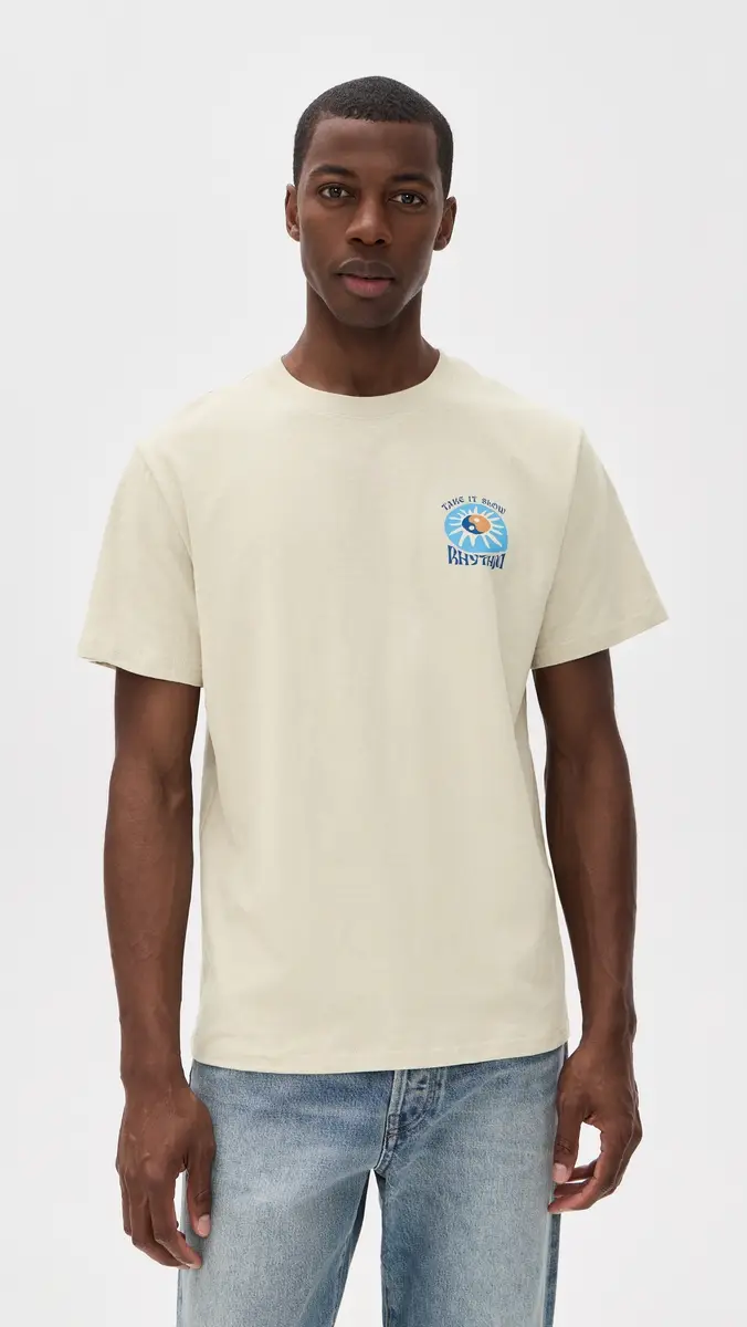 Rhythm Slow Down Slub Short Sleeve T-Shirt Moonrock | Thumbnail 2 Rhythm Slow Down Slub Short Sleeve T-Shirt Moonrock | Thumbnail 2