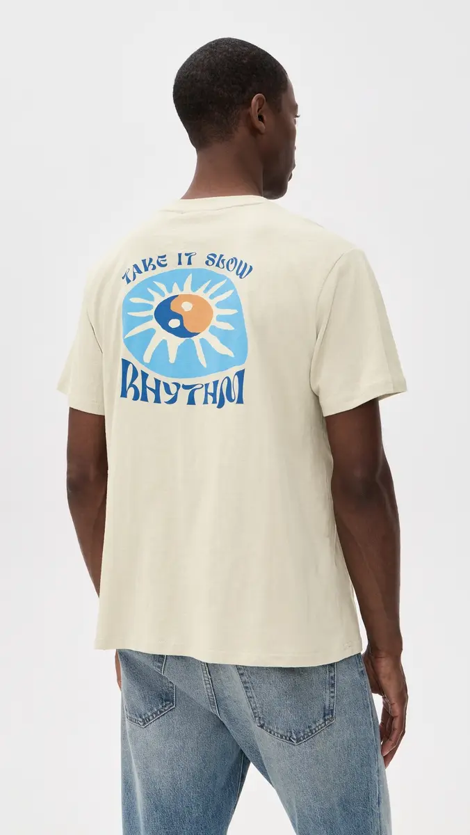 Rhythm Slow Down Slub Short Sleeve T-Shirt Moonrock | Thumbnail 3 Rhythm Slow Down Slub Short Sleeve T-Shirt Moonrock | Thumbnail 3