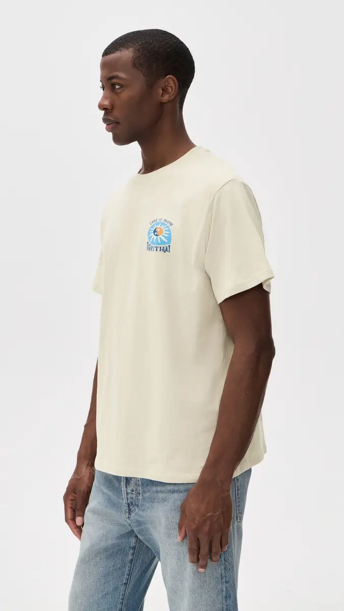 Rhythm Slow Down Slub Short Sleeve T-Shirt Moonrock | Thumbnail 4 Rhythm Slow Down Slub Short Sleeve T-Shirt Moonrock | Thumbnail 4