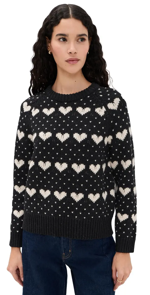 THE GREAT. The Heart Crewneck THE GREAT. The Heart Crewneck