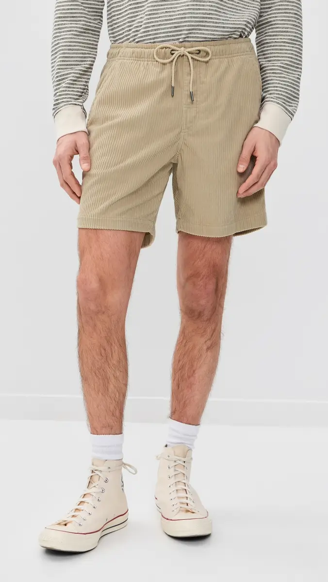 Fair Harbor The Wilder Stretch Corduroy Shorts 7 Khaki | Thumbnail 2 Fair Harbor The Wilder Stretch Corduroy Shorts 7 Khaki | Thumbnail 2