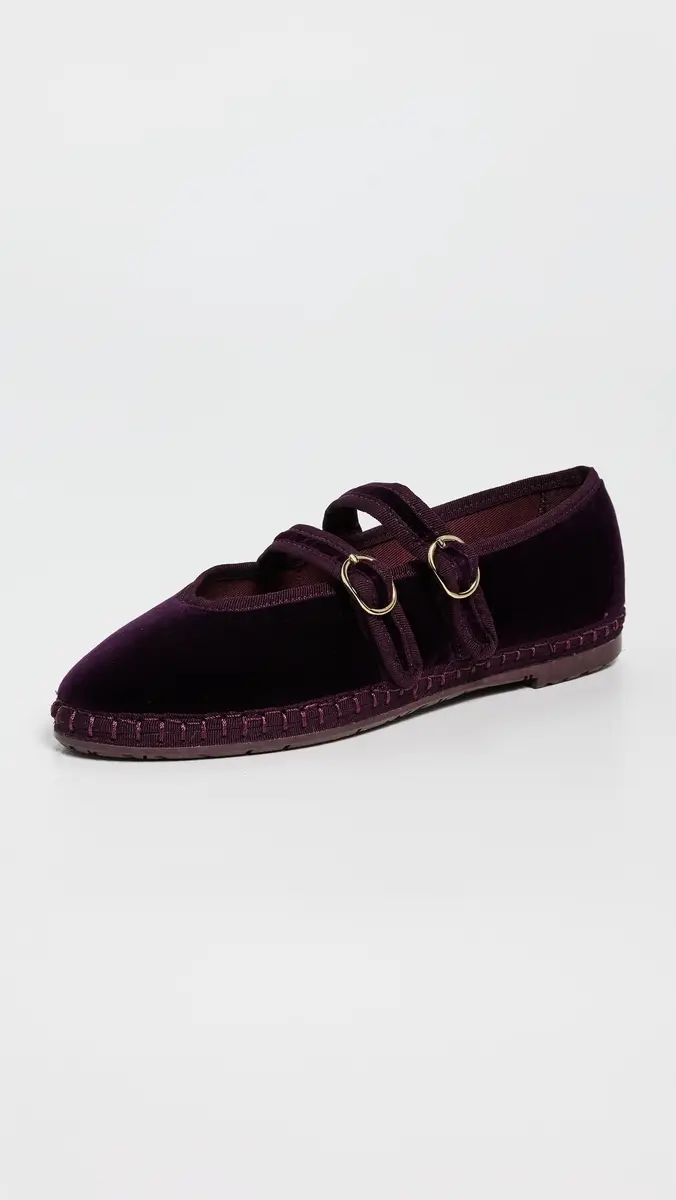 Flabelus Claire Velvet Mary Jane Flats | Thumbnail 2 Flabelus Claire Velvet Mary Jane Flats | Thumbnail 2