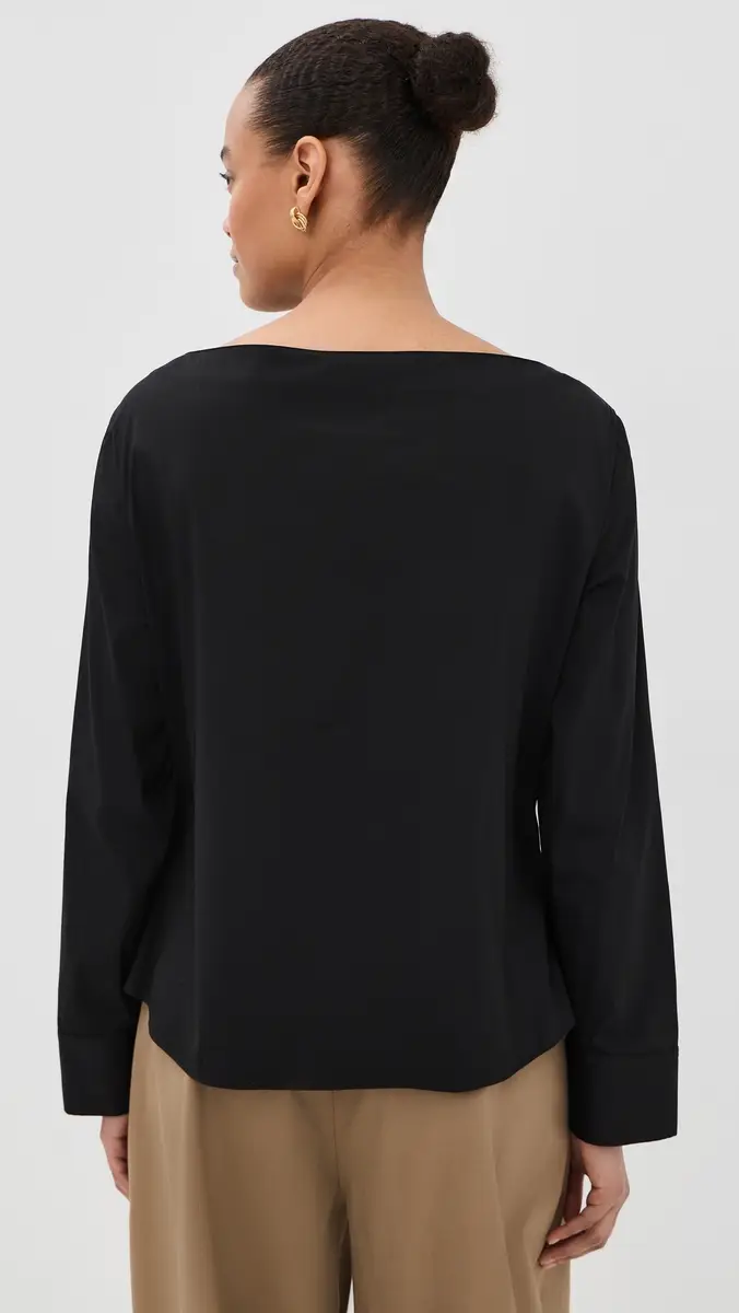 Theory Boat Neck Blouse Black | Thumbnail 3