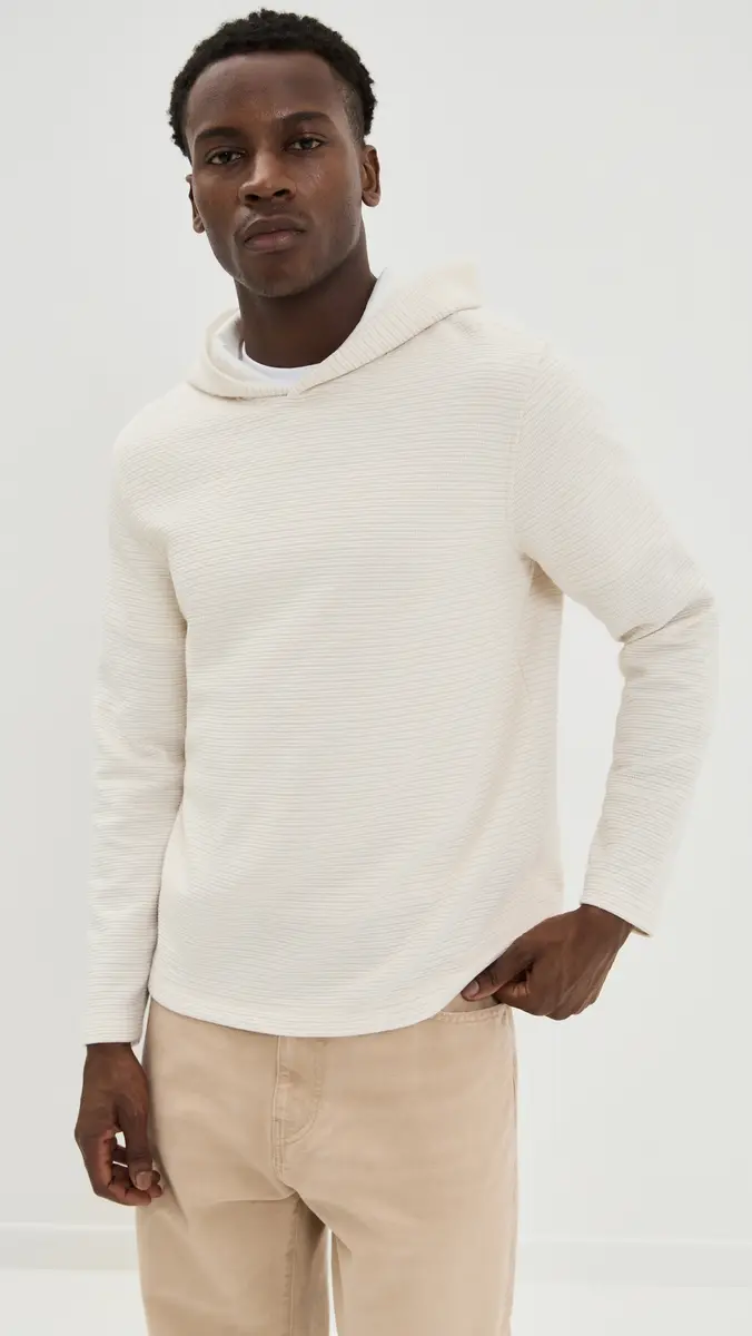 Vince Varigated Striped Double Face Hoodie | Thumbnail 2 Vince Varigated Striped Double Face Hoodie | Thumbnail 2