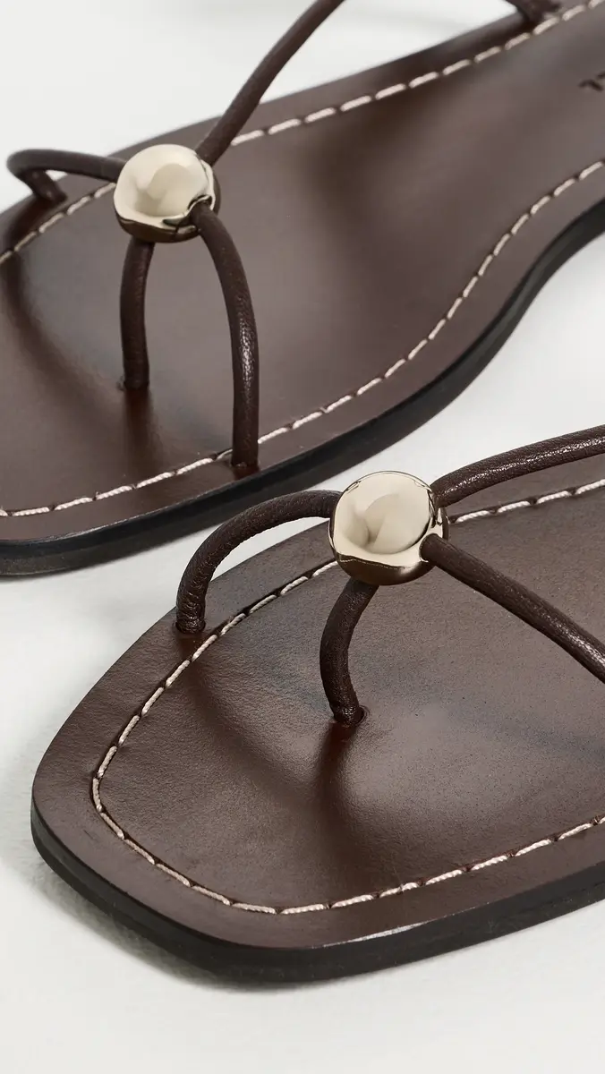 Loeffler Randall Lara Strappy Flat Sandals Espresso | Thumbnail 6