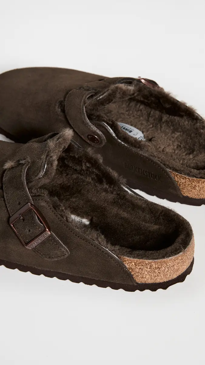 Birkenstock Boston Shearling Clogs Mocha/Mocha | Thumbnail 5 Birkenstock Boston Shearling Clogs Mocha/Mocha | Thumbnail 5