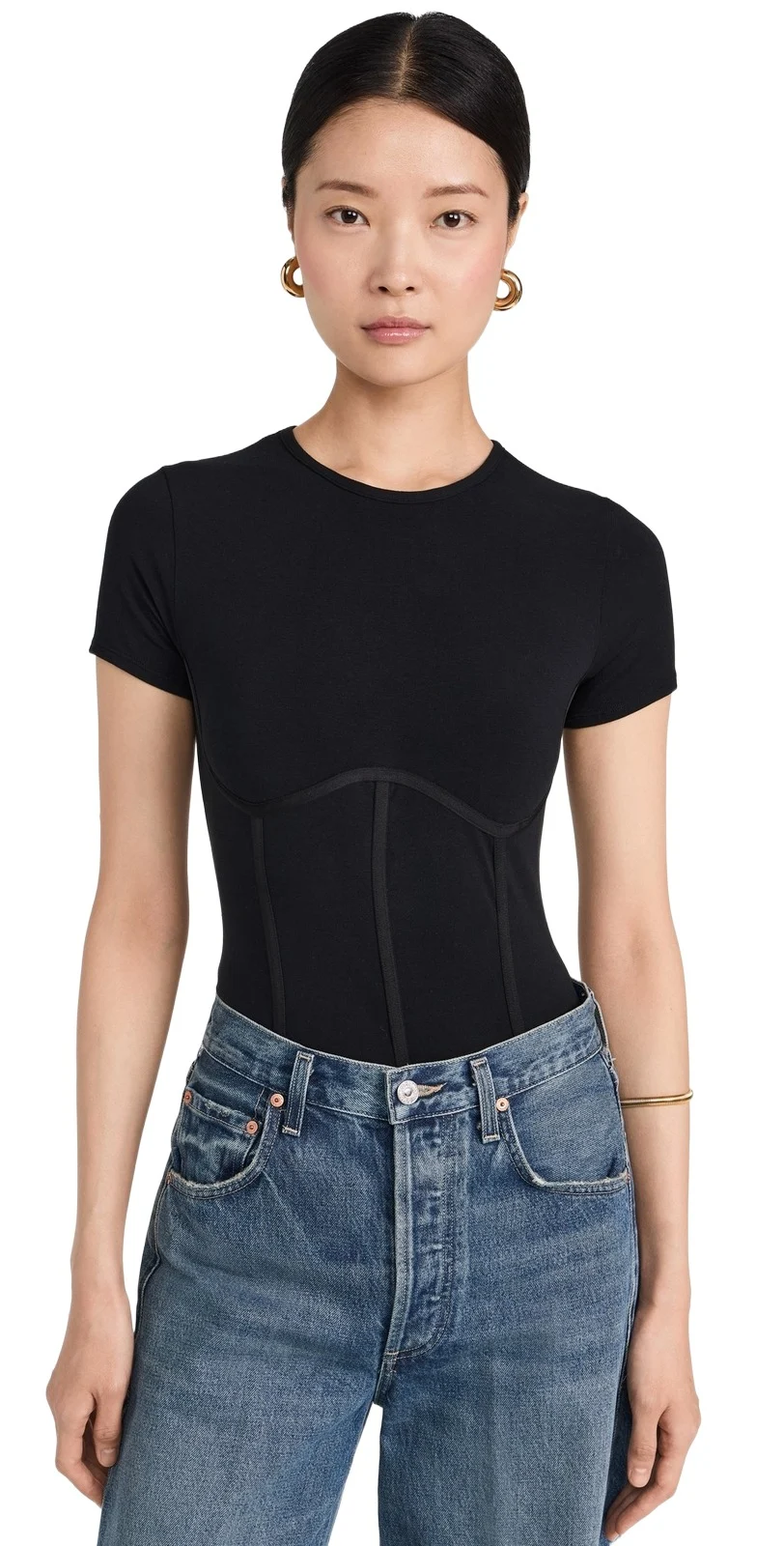 Cotton T-Shirt Thong Bodysuit Cotton T-Shirt Thong Bodysuit