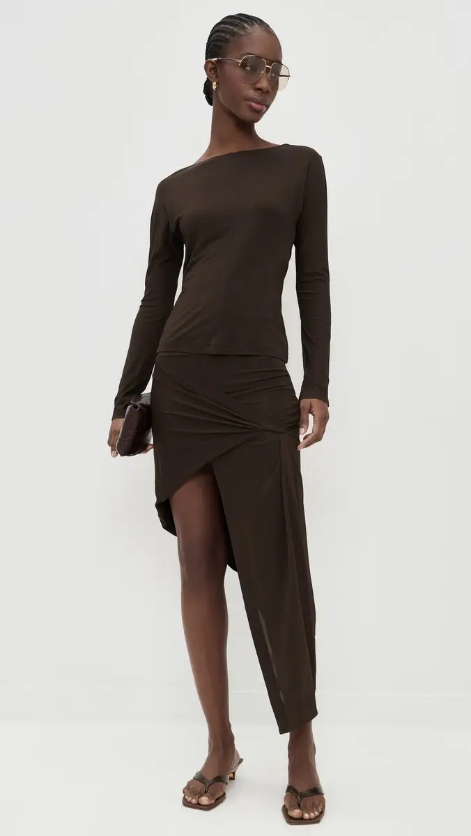 Helmut Lang Cowl Back Top Bistre | Thumbnail 5 Helmut Lang Cowl Back Top Bistre | Thumbnail 5