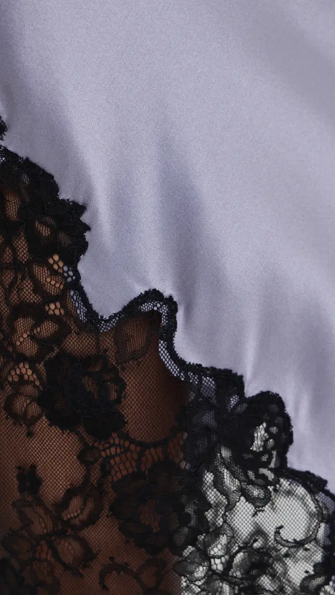 Fleur du Mal Juliet Lace and Silk Skirt Lavender moke | Thumbnail 6 Fleur du Mal Juliet Lace and Silk Skirt Lavender moke | Thumbnail 6