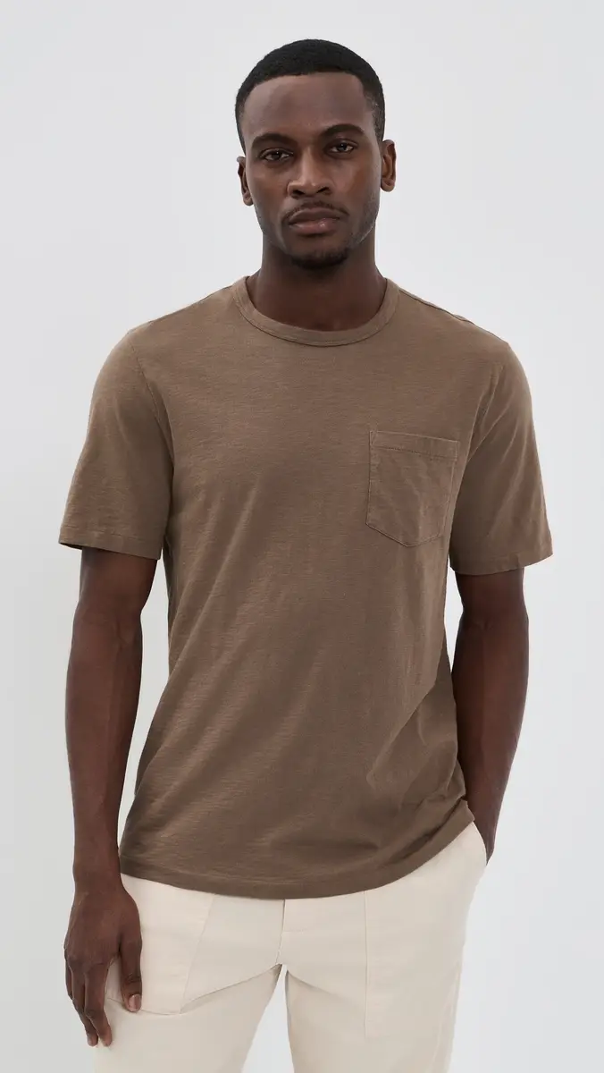 Faherty Sunwashed Pocket Tee Island Brown | Thumbnail 2 Faherty Sunwashed Pocket Tee Island Brown | Thumbnail 2