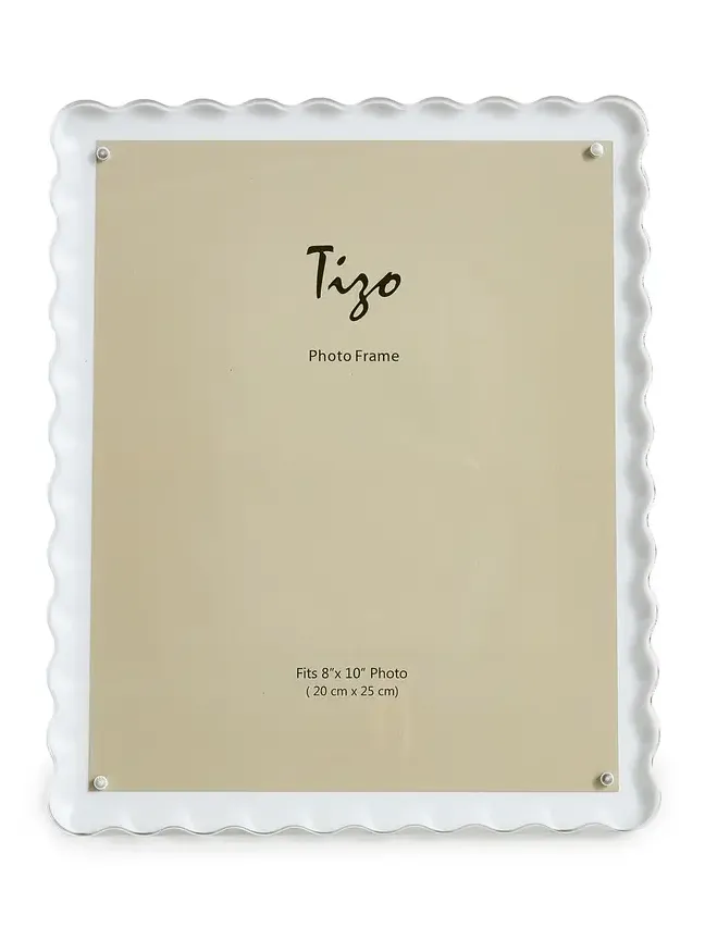 Tizo Design Lucite Frame Wave Design White 8x10