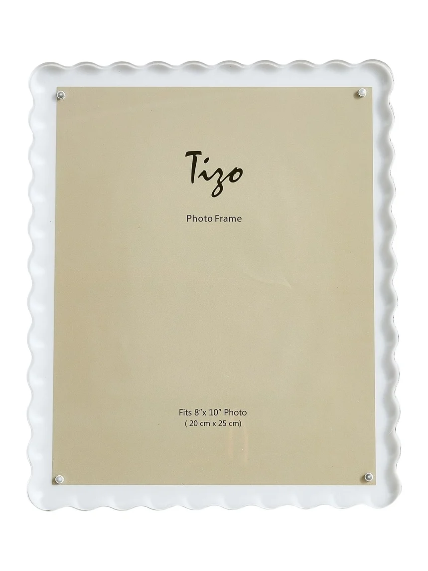 Tizo Design Lucite Frame Wave Design White 8x10