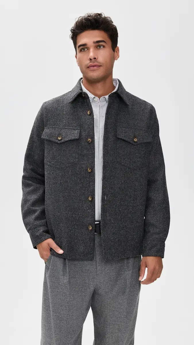 Portuguese Flannel Wool Field Shirt Jacket | Thumbnail 2 Portuguese Flannel Wool Field Shirt Jacket | Thumbnail 2