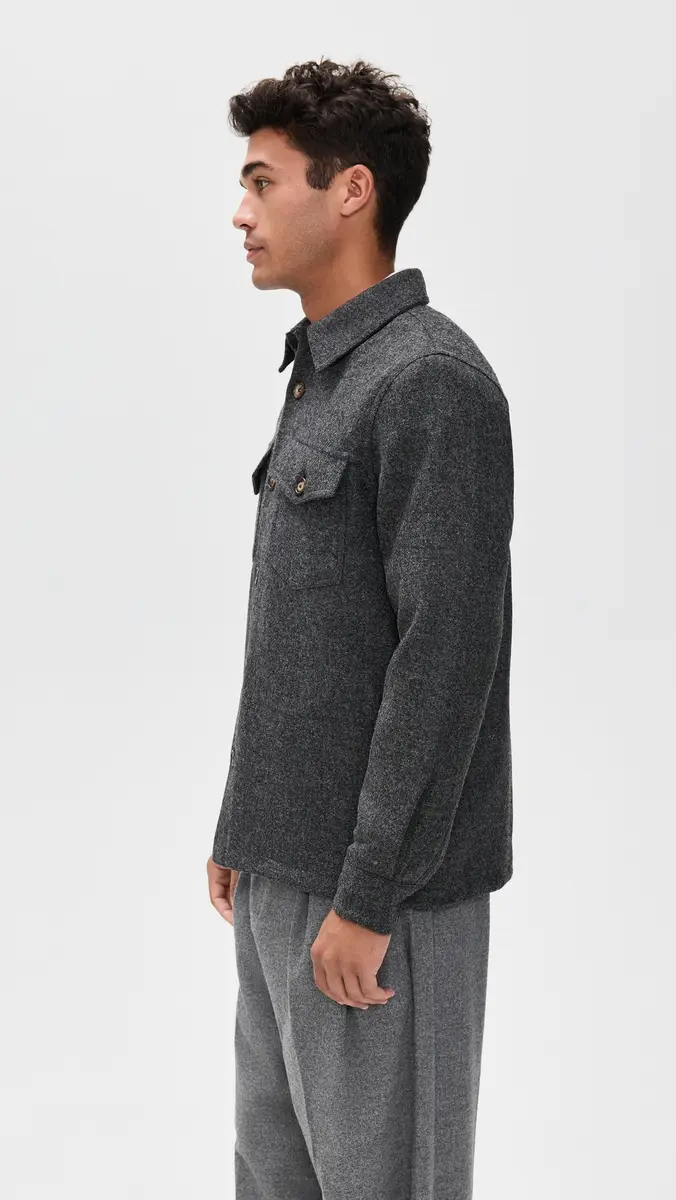 Portuguese Flannel Wool Field Shirt Jacket | Thumbnail 4 Portuguese Flannel Wool Field Shirt Jacket | Thumbnail 4