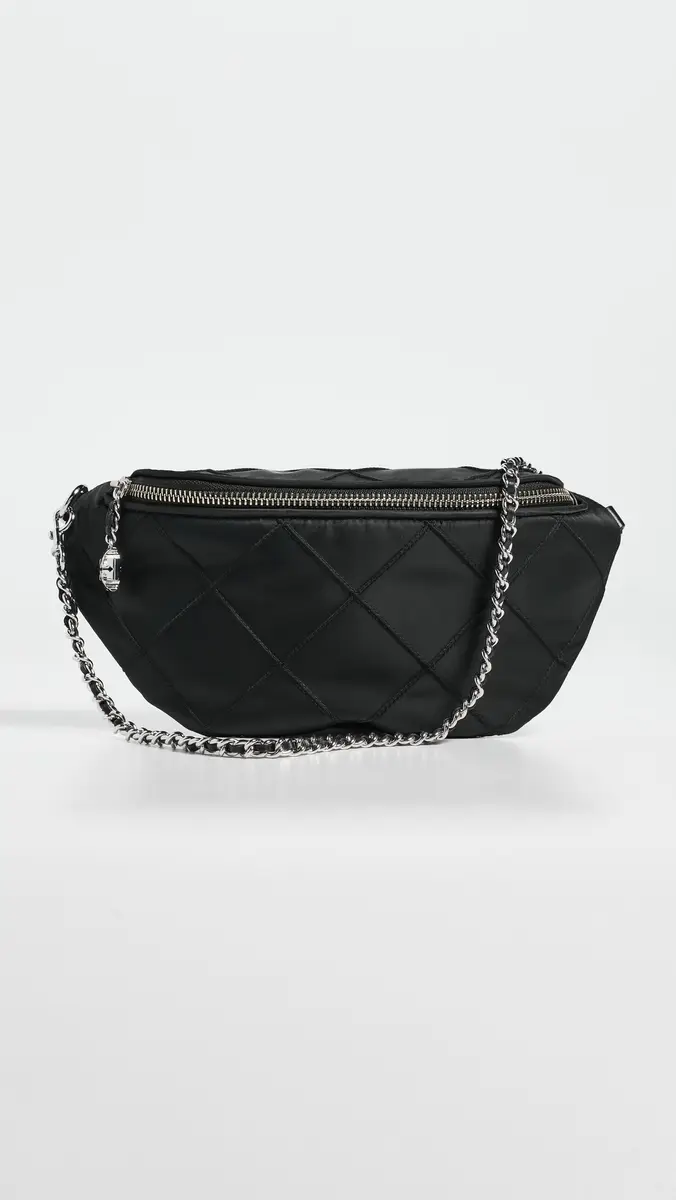 Tory Burch Fleming Nylon Belt Bag Black One Size | Thumbnail 2