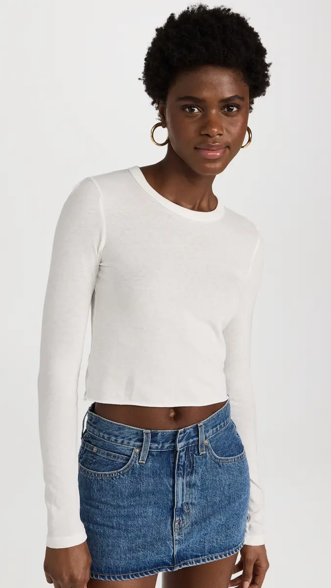 SLVRLAKE Long Sleeve Crop Baby Tee | Thumbnail 3 SLVRLAKE Long Sleeve Crop Baby Tee | Thumbnail 3