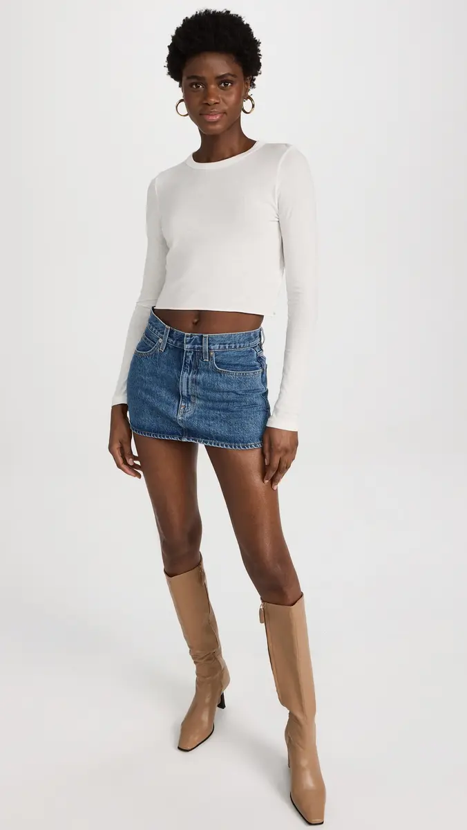 SLVRLAKE Long Sleeve Crop Baby Tee | Thumbnail 6 SLVRLAKE Long Sleeve Crop Baby Tee | Thumbnail 6