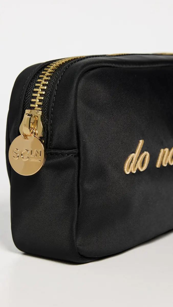 Stoney Clover Lane Do Not Disturb Embroidered Small Pouch Noir One Size | Thumbnail 4