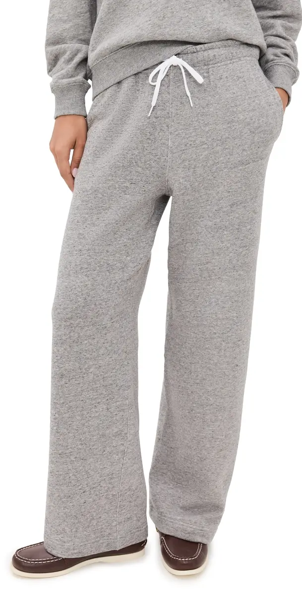 Polo Ralph Lauren Wide Leg Sweatpants Grey Heather | Image 1 Polo Ralph Lauren Wide Leg Sweatpants Grey Heather | Image 1