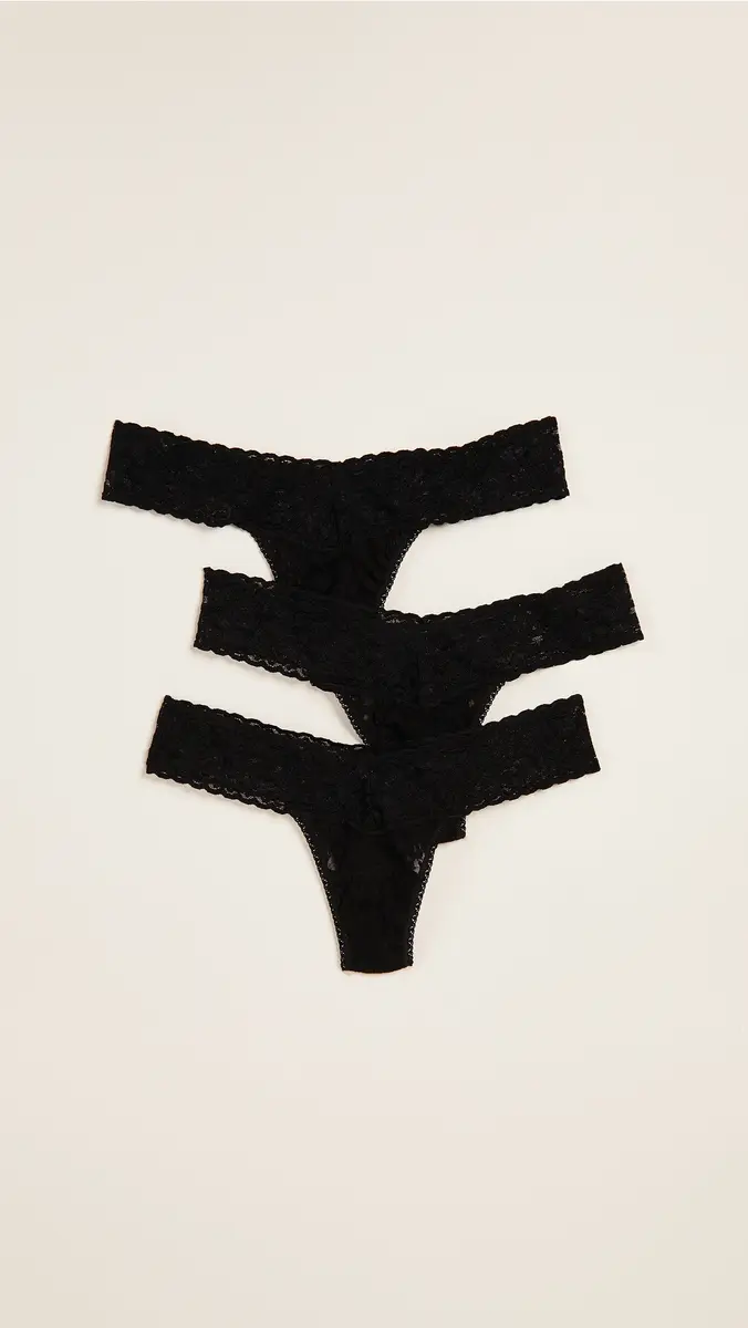 Hanky Panky Signature Lace Low Rise Thong 3 Pack | Thumbnail 2