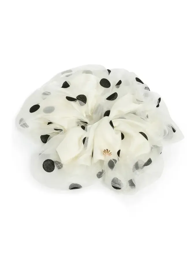 Oversized Polka Dot Scrunchie Oversized Polka Dot Scrunchie