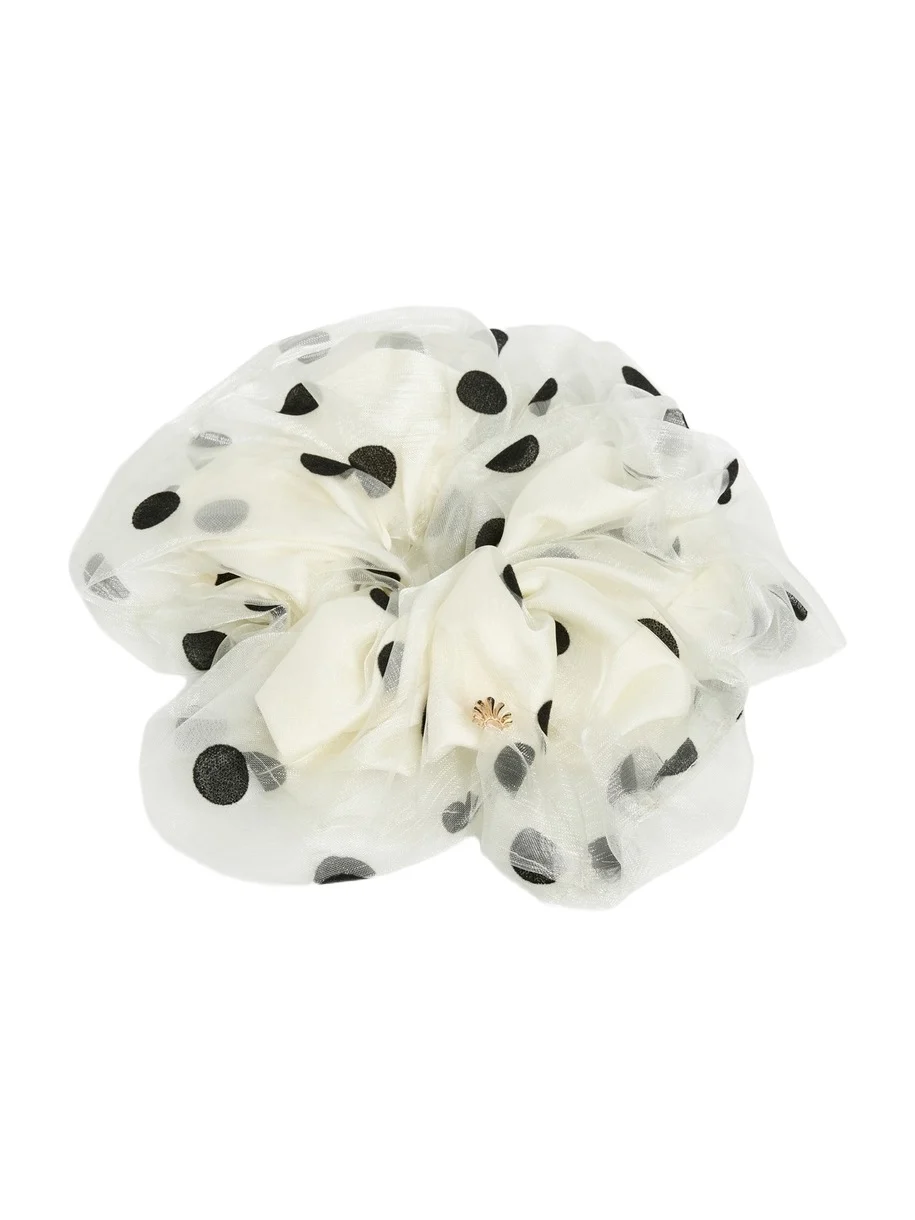 Lele Sadoughi Oversized Polka Dot Scrunchie