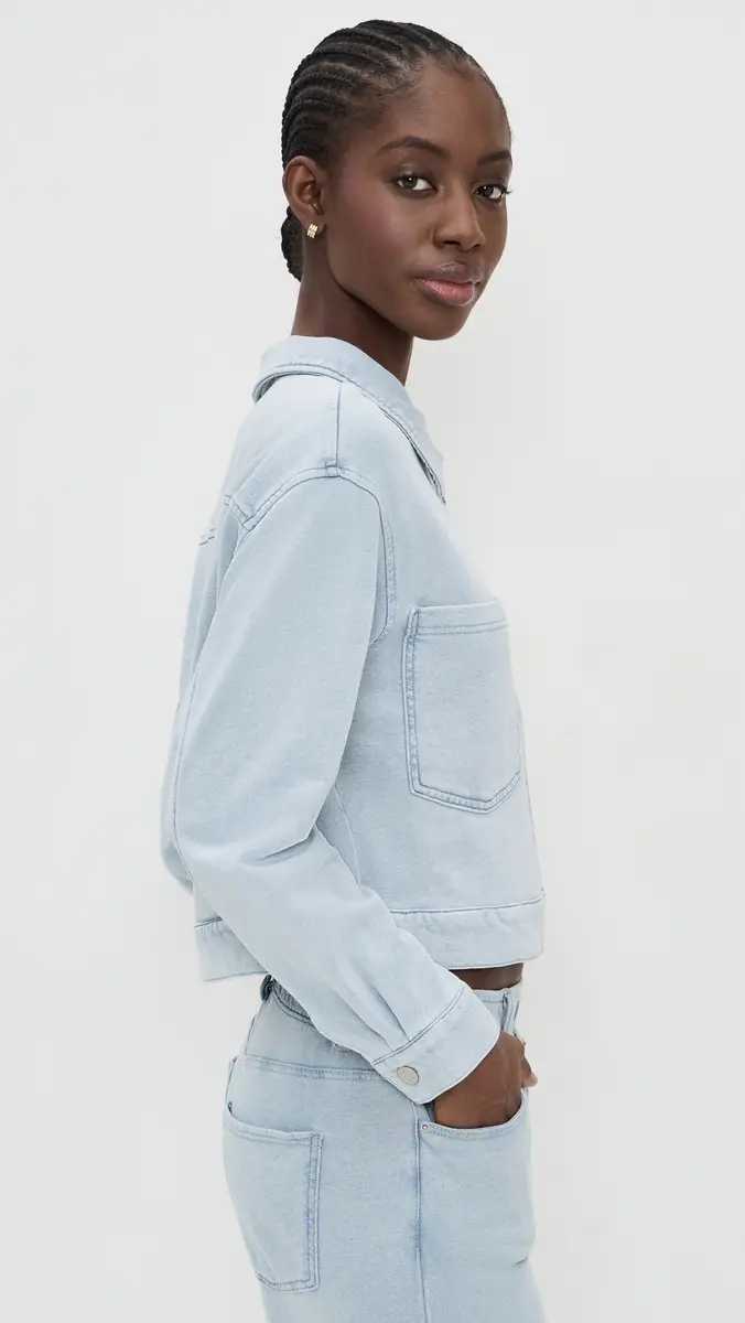 Z Supply Heritage Knit Denim Jacket Ocean Air Indigo | Thumbnail 4