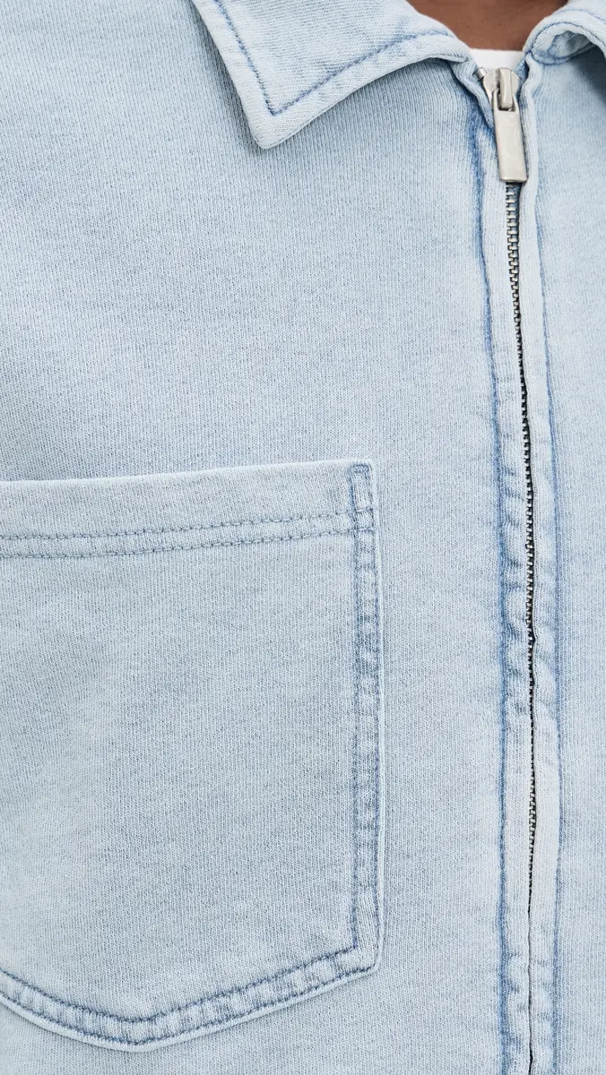 Z Supply Heritage Knit Denim Jacket Ocean Air Indigo | Thumbnail 6