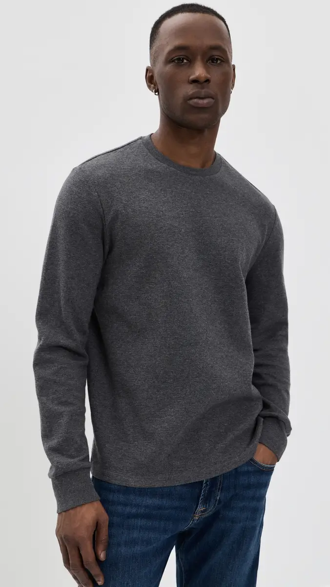 Frame Duo Fold Long Sleeve Crew Tee | Thumbnail 2 Frame Duo Fold Long Sleeve Crew Tee | Thumbnail 2
