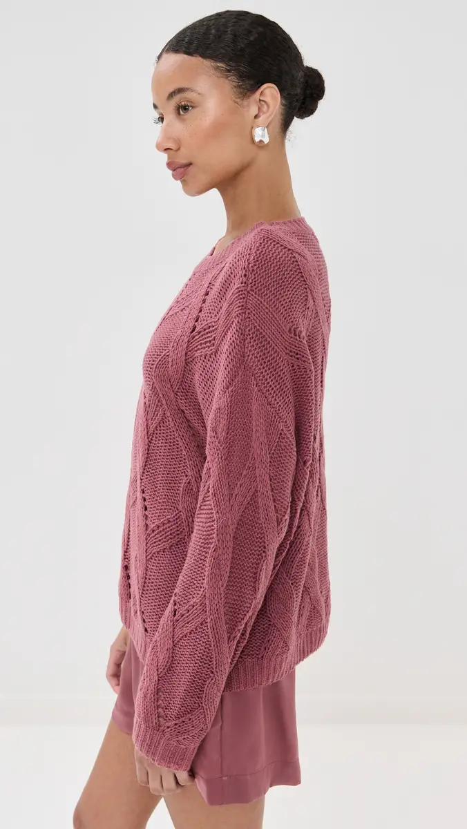 Sablyn Gia Slouchy Cashmere Crew Neck Sweater Desert Bloom | Thumbnail 4