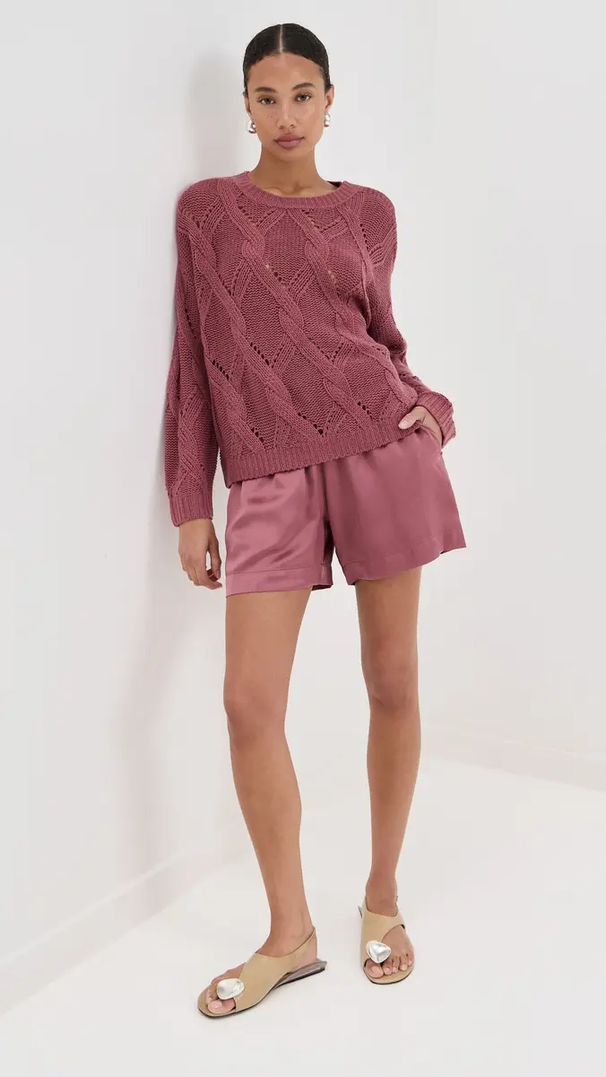 Sablyn Gia Slouchy Cashmere Crew Neck Sweater Desert Bloom | Thumbnail 5