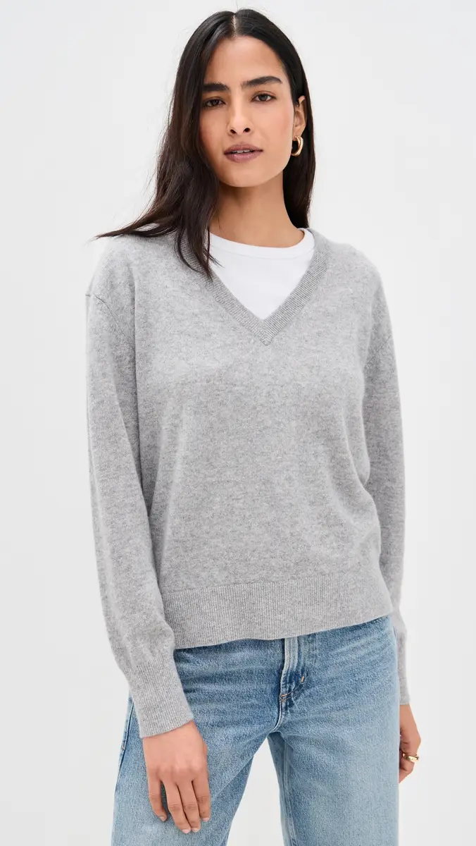 White + Warren Cashmere V Neck Pullover | Thumbnail 2