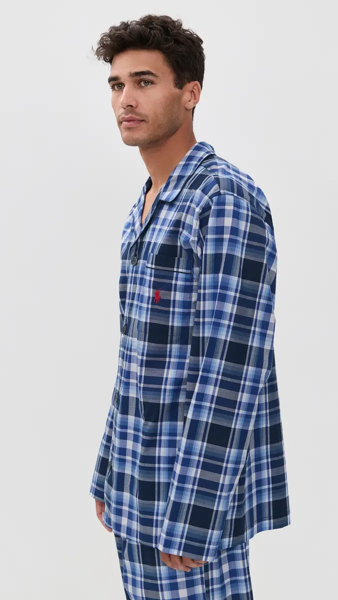 Polo Ralph Lauren Underwear Plaid Long Sleeve Pajama Shirt | Thumbnail 4