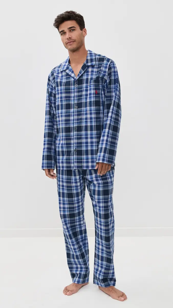 Polo Ralph Lauren Underwear Plaid Long Sleeve Pajama Shirt | Thumbnail 5