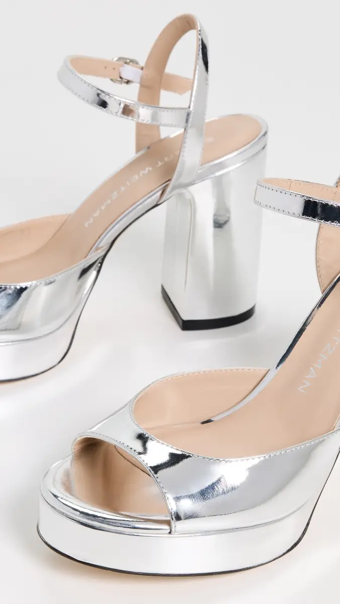 Stuart Weitzman Dayna II Platform Sandals Silver | Thumbnail 6 Stuart Weitzman Dayna II Platform Sandals Silver | Thumbnail 6