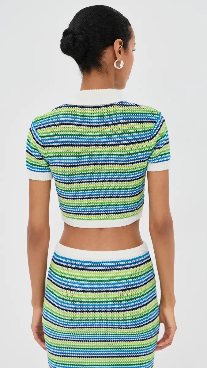 Casablanca Stripe Polo Shirt Stripe | Thumbnail 3 Casablanca Stripe Polo Shirt Stripe | Thumbnail 3