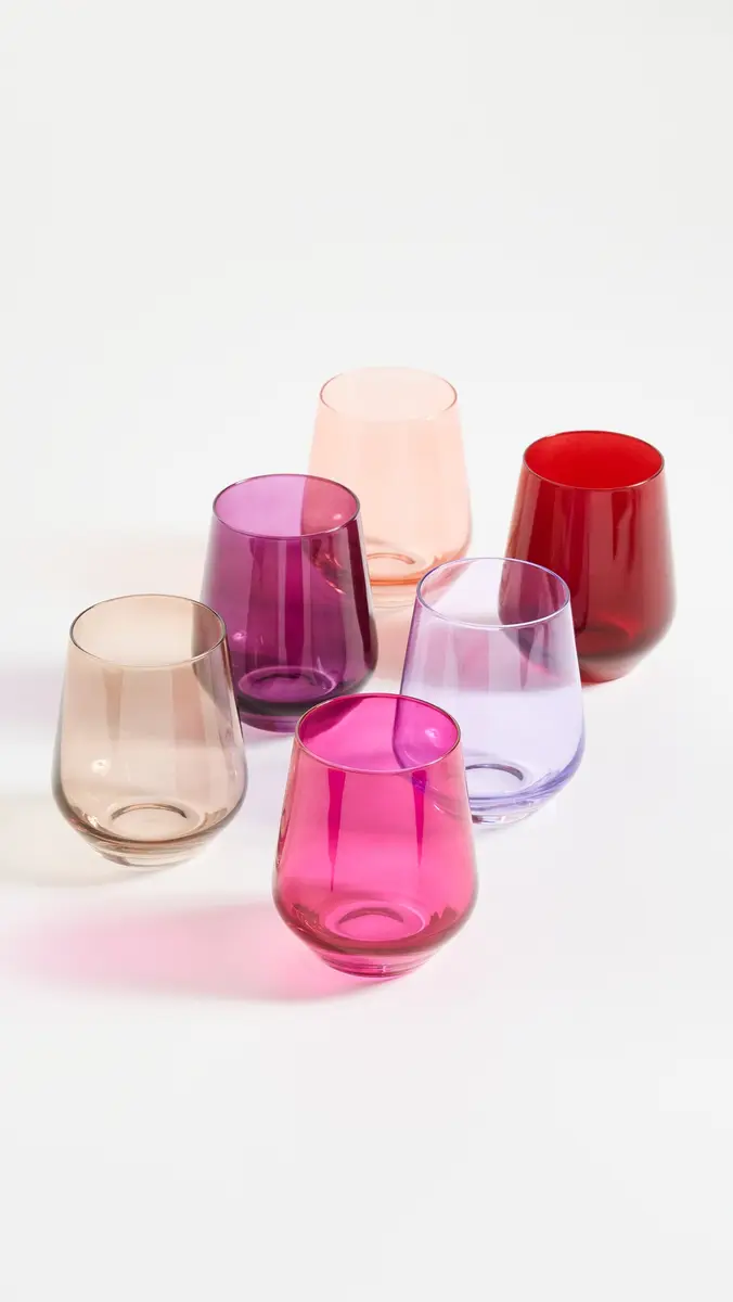 Estelle Colored Glass Stemless Set of 6 | Thumbnail 5 Estelle Colored Glass Stemless Set of 6 | Thumbnail 5