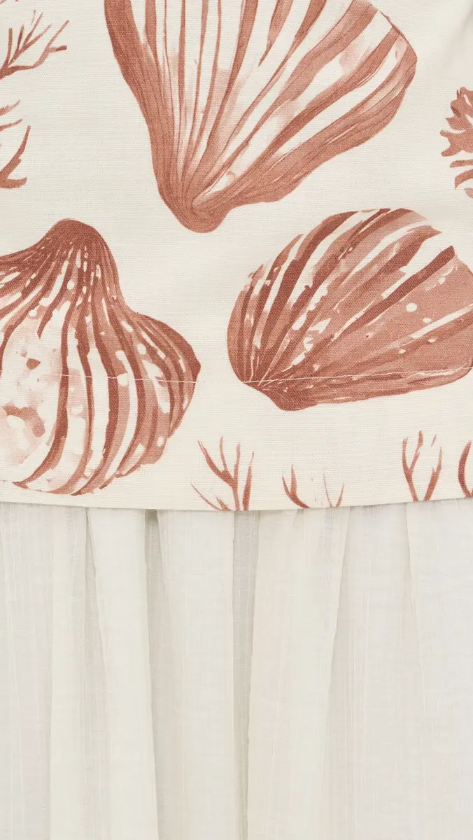 Moon River Spaghetti Strap Seashell Midi Dress | Thumbnail 6 Moon River Spaghetti Strap Seashell Midi Dress | Thumbnail 6
