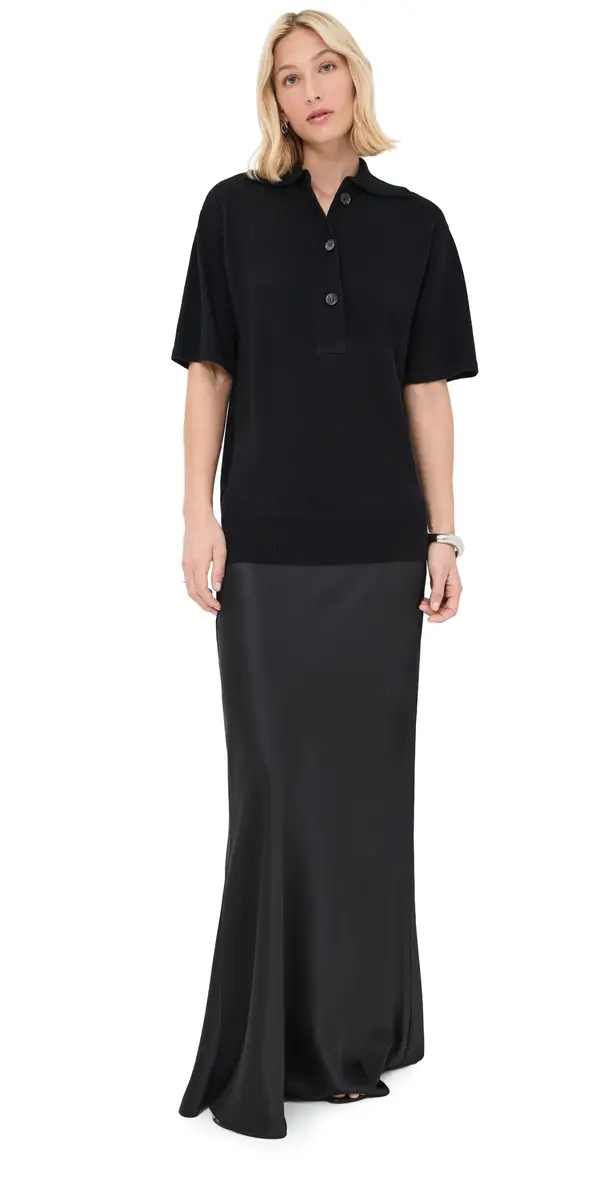 Christopher Esber Monument Polo Tee Dress Black | Image 1 Christopher Esber Monument Polo Tee Dress Black | Image 1