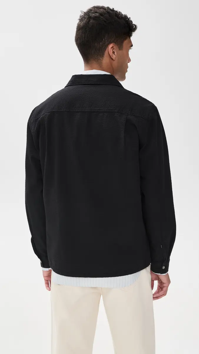 Knickerbocker Fulton Seersucker Shirt Black Black | Thumbnail 3 Knickerbocker Fulton Seersucker Shirt Black Black | Thumbnail 3
