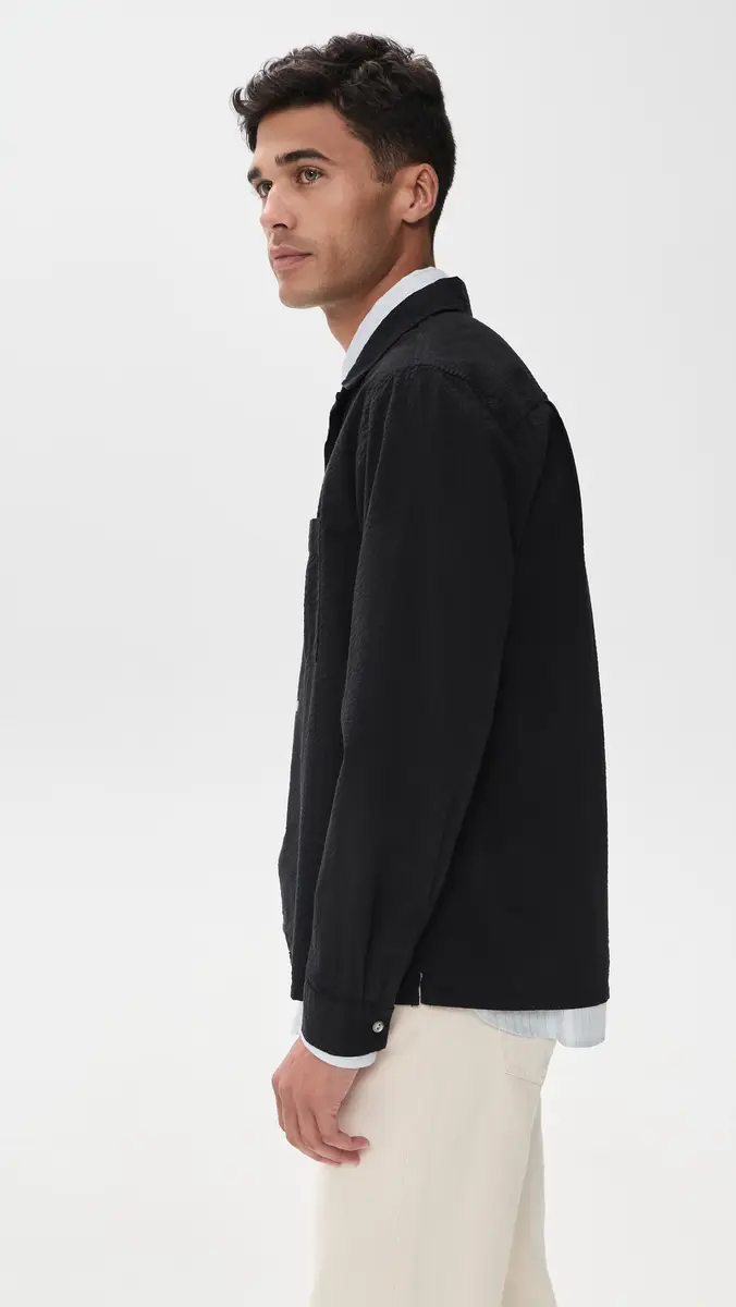 Knickerbocker Fulton Seersucker Shirt Black Black | Thumbnail 4 Knickerbocker Fulton Seersucker Shirt Black Black | Thumbnail 4