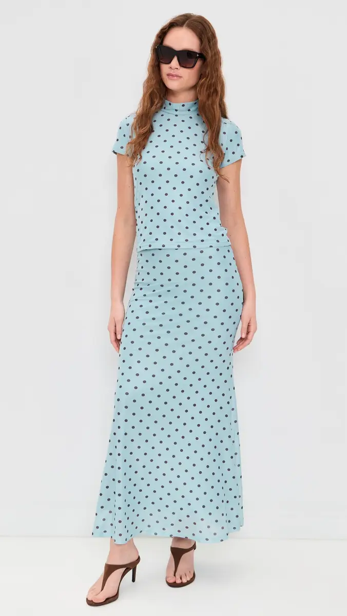 Another Girl Polka Dot Mesh Maxi Skirt | Thumbnail 5 Another Girl Polka Dot Mesh Maxi Skirt | Thumbnail 5