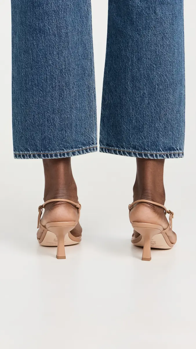 Loeffler Randall Triana Strappy Mid Heel Sandals with Ball Dune | Thumbnail 4 Loeffler Randall Triana Strappy Mid Heel Sandals with Ball Dune | Thumbnail 4