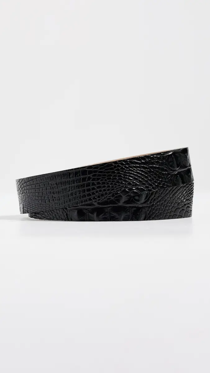 L'Agence Milou Domed Croc Embossed Belt | Thumbnail 4
