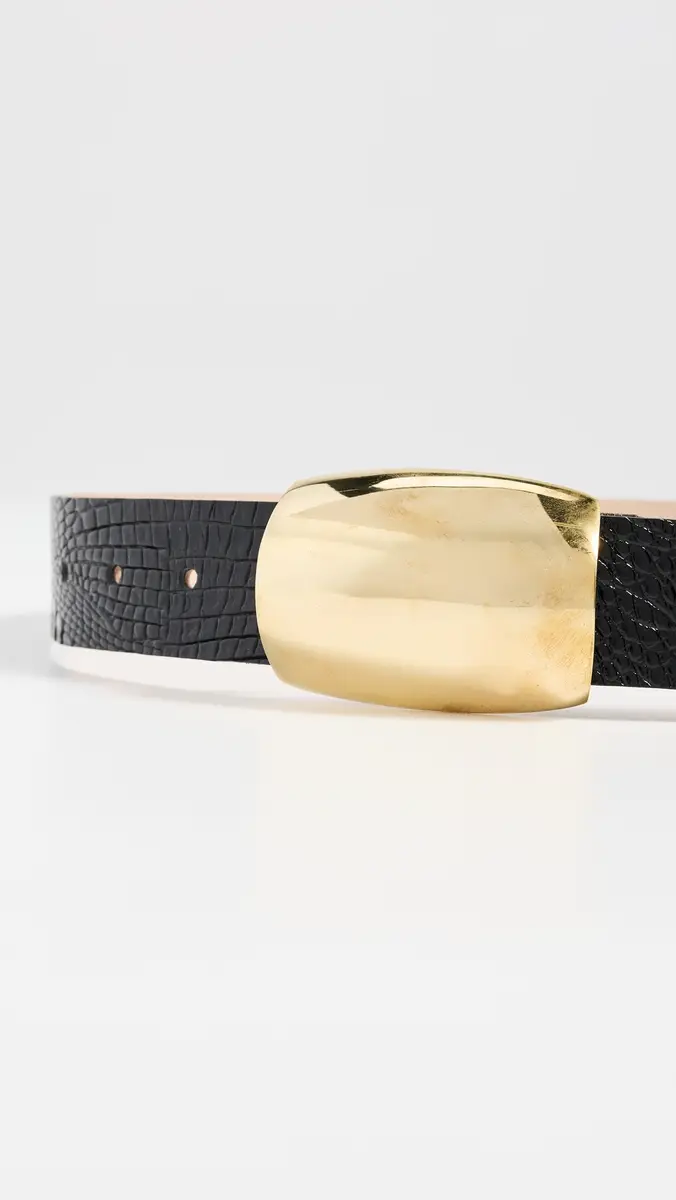 L'Agence Milou Domed Croc Embossed Belt | Thumbnail 5