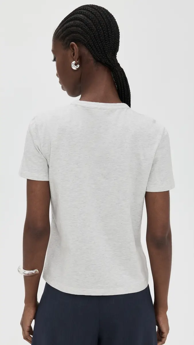 Madewell The Perfect Crewneck Tee in Allday Jersey Heather Slate | Thumbnail 3