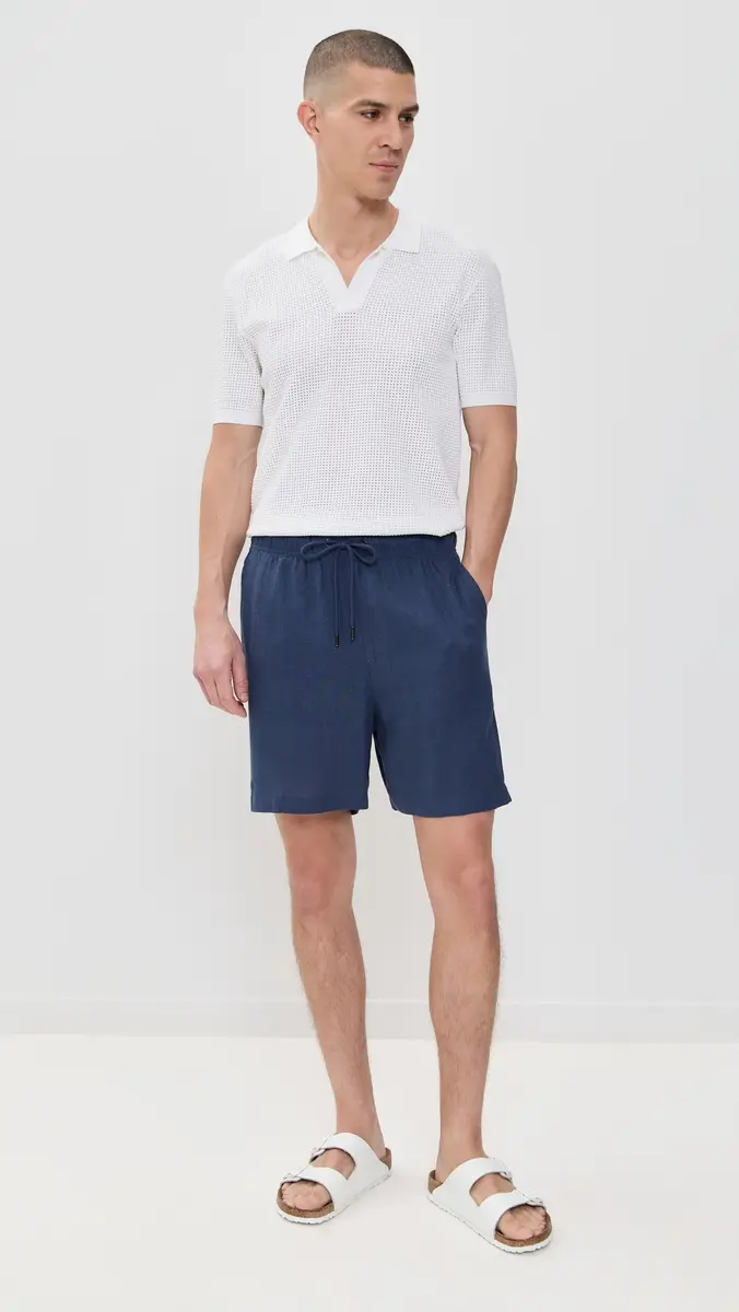 Onia Classic Pull On Linen Shorts 6 | Thumbnail 5