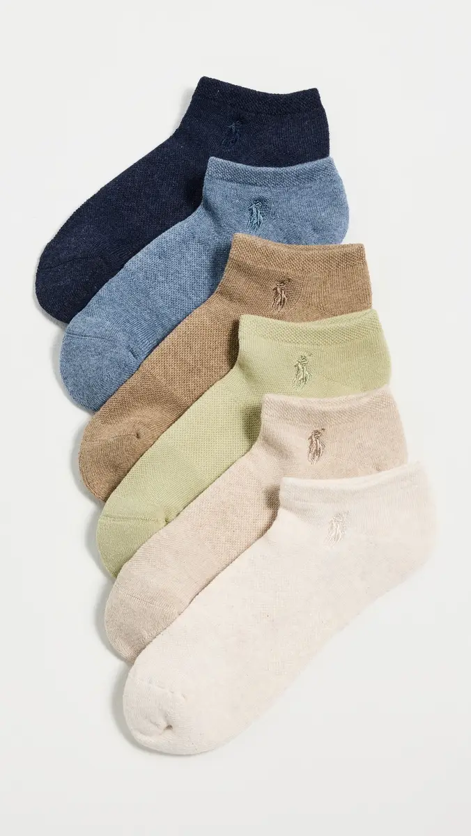 Polo Ralph Lauren Low Cut Half Cushion Socks 6 Pack | Thumbnail 2
